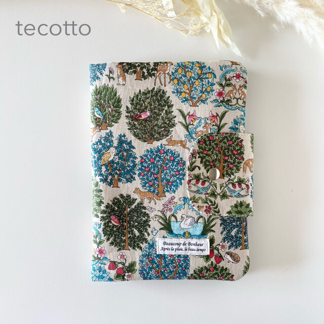 A6.B6.A5サイズあり フォレストフレンド(森の友達) 【ナチュラル】マルチケース　母子手帳ケース