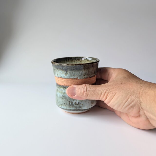 民藝　フリーカップ　手作り5個セット ブルーグリーンのフリーカップ 【手仕事 民藝 和 陶器】 | iichi 日々