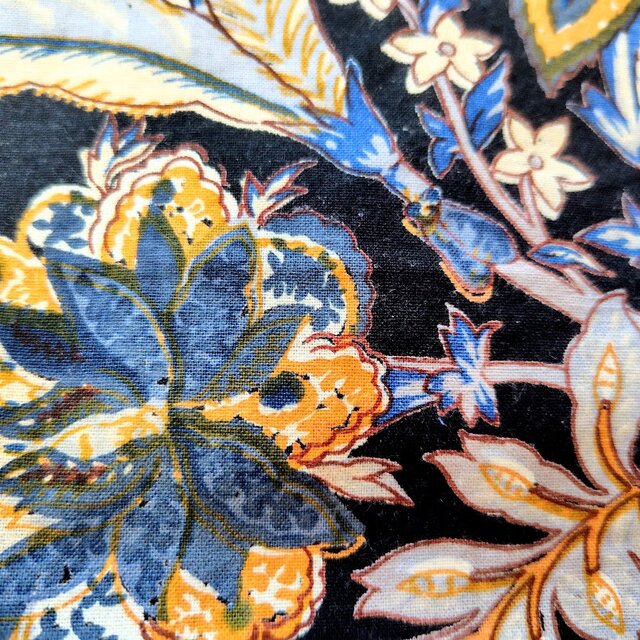 ☆インド、本場ブロックプリント（手押し）のトートバッグ☆大容量