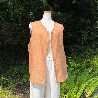 ペイズリー柄 柿渋染め羽織25046