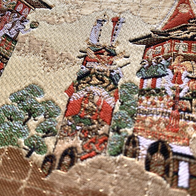 鉾〜雲間幻想』 金襴織物御朱印帳 B6大判サイズ 六丁織 高密度織物 鉾