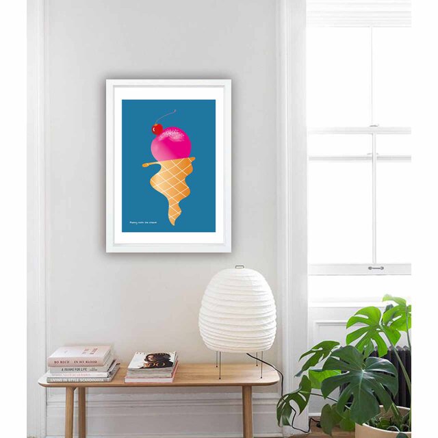 ソフトクリーム 送料無料 イラスト A4〜A0 ポスター アートポスター