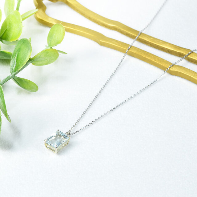 特大　アクアマリン　sv 925 ネックレストップ アクアマリン ネックレス ペンダント SV925 シルバー CI089CIBSN