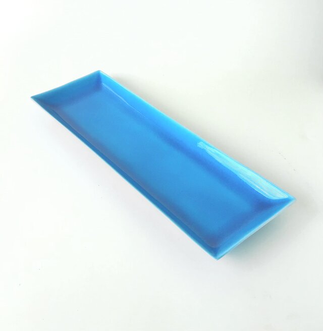 浅葱交趾長角皿 | iichi 日々の暮らしを心地よくする
