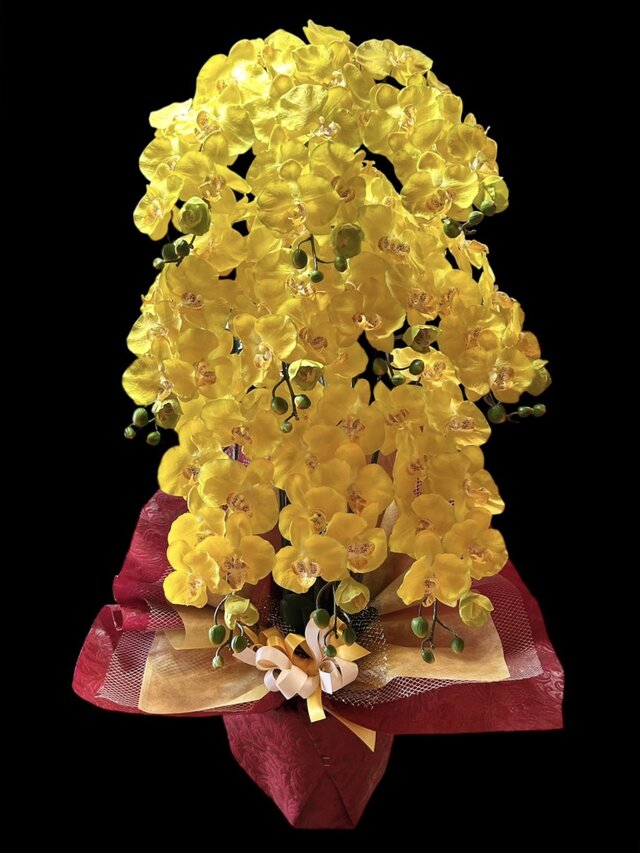 光触媒　人工観葉植物　ウォールグリーン　フェイクグリーン　胡蝶蘭黄色112 光触媒 人工観葉植物 ウォールグリーン フェイクグリーン 胡蝶蘭黄色