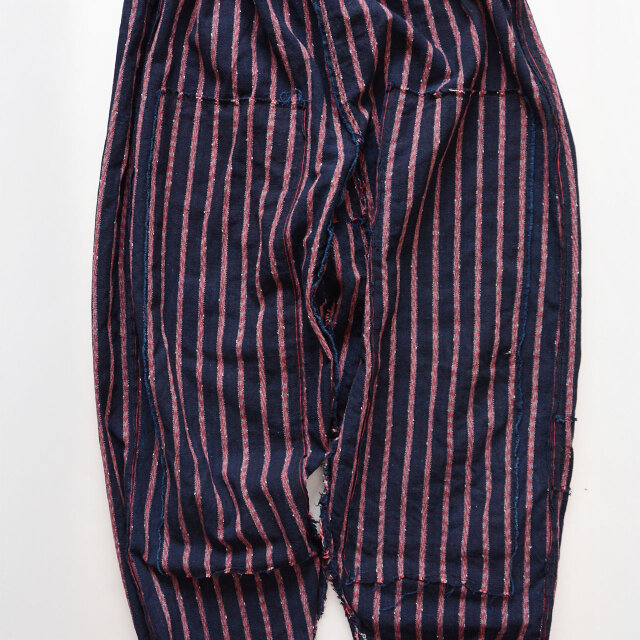 もんぺ 藍染 縞模様 木綿 野良着 パンツ 昭和初期〜中期 ジャパン