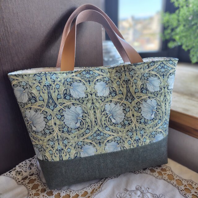 モリス*トートバッグ*ピンパネル