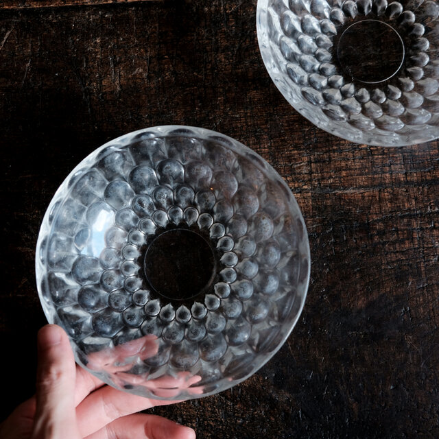 膾皿の形状◇HOYA 保谷ガラス深皿2客セット 丁寧な暮らしに プレス