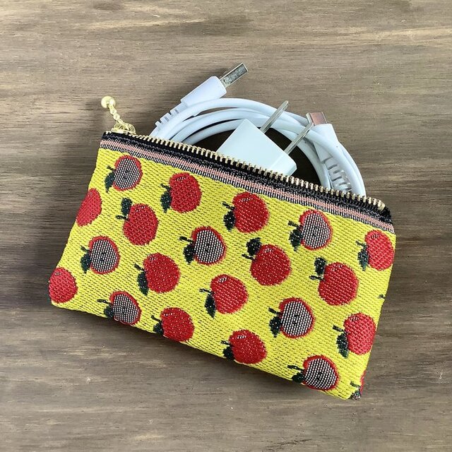 作品例ハンドメイド ポーチ レトロアニマル ヴィンテージ パネル 犬 兎 猫