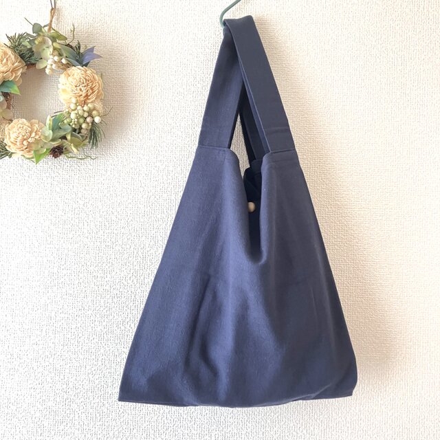 手にしっくり馴染む柔らかエコバッグ【ミッドナイトネイビー】/ サブバッグ / トートバッグ
