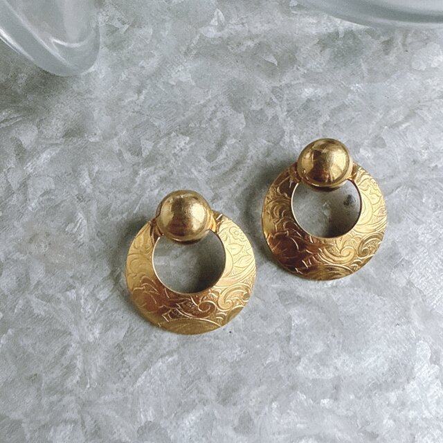 PA376-【 AVON 】エイボン・ヴィンテージピアス 1992 "Brocade" Convertible