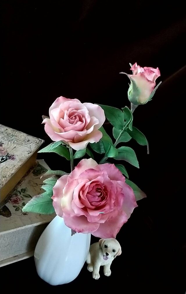 ☆粘土の花[薔薇・ハロウィン]☆ | iichi 日々の暮らしを心地よくする