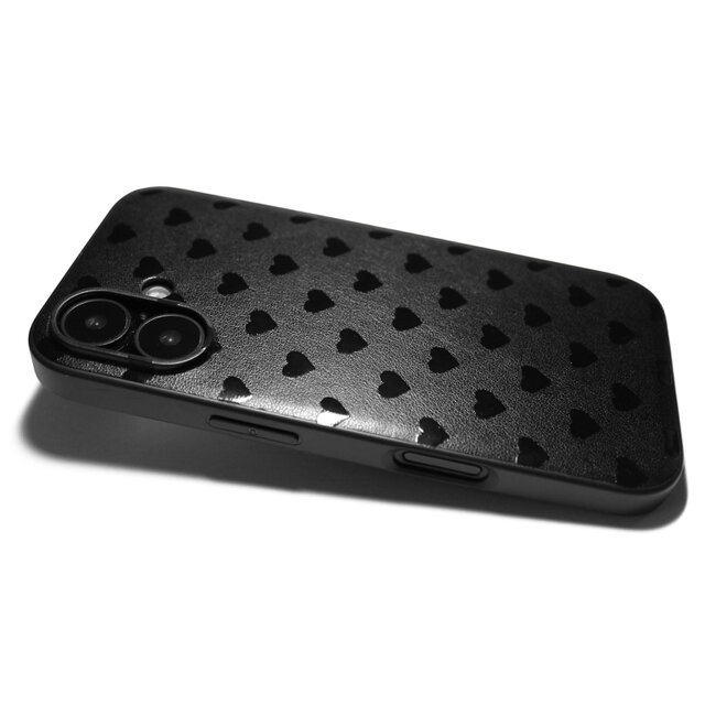 【Iphone16】十字柄 フリップ型 防衝撃 レザー製ケース　ブラック PM-A24DPLFUBK iPhone16 Pro Max ケース レザー 手帳型
