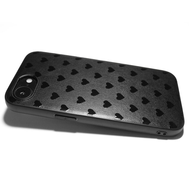 iPhone17/16pro/15/14/13/12/12mini/11】特殊グロス加工レザーケース