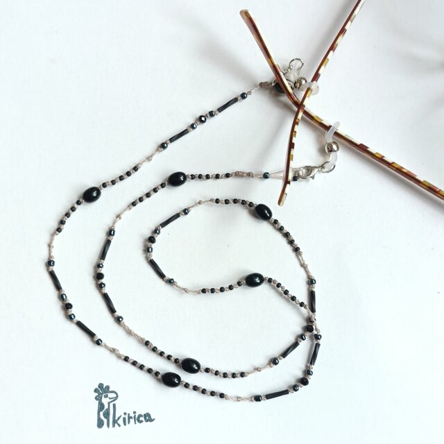 ☆モールス信号のチョーカー、ブレスレット＆グラスホルダー（#1193g）