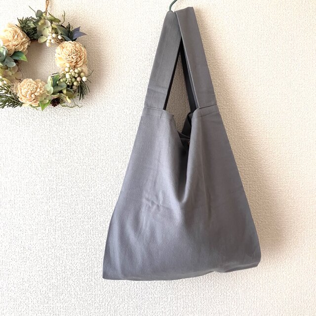 手にしっくり馴染む柔らかエコバッグ【ムーンストーングレー】/ サブバッグ / トートバッグ