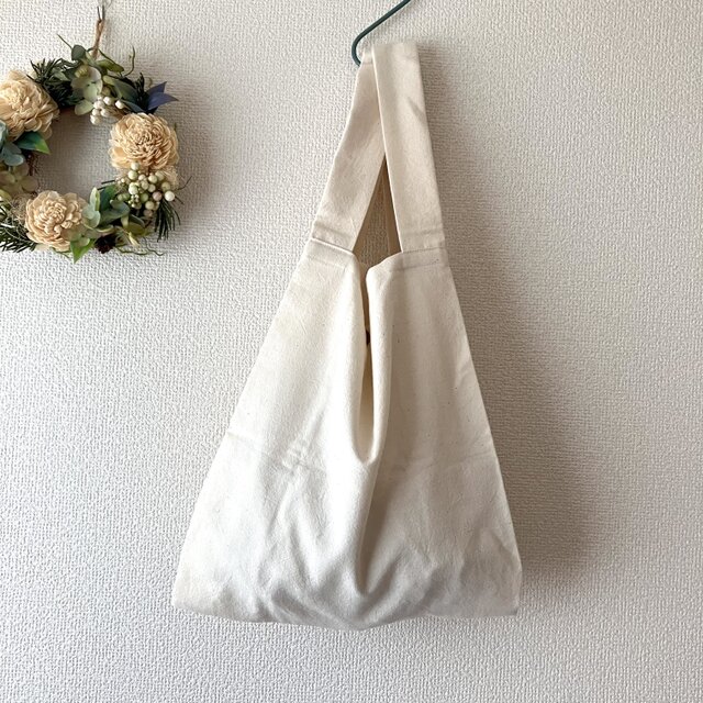 手にしっくり馴染む　柔らかエコバッグ【キナリ(カス残し)】/ サブバッグ / トートバッグ