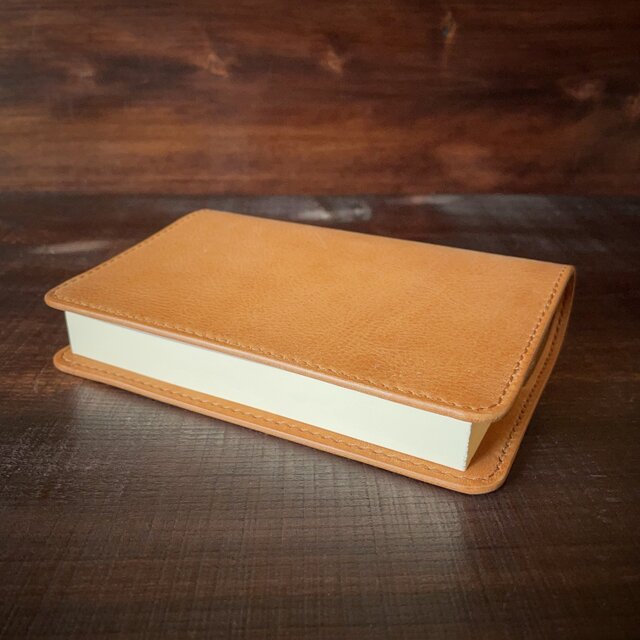 《文庫本サイズ》レザーブックカバー（ブラウン）