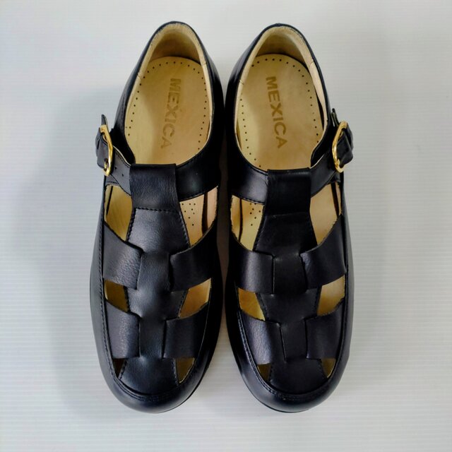 夏の定番サンダル　涼しい蒸れない本革グルカサンダル　