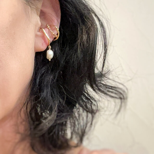 淡水パールear-cuff【A】