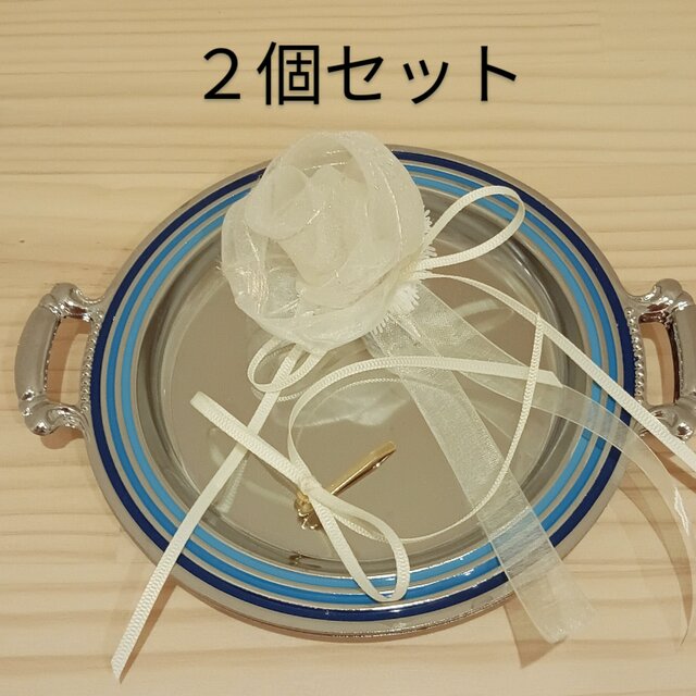 ポニーフック2個セット　お花とリボン