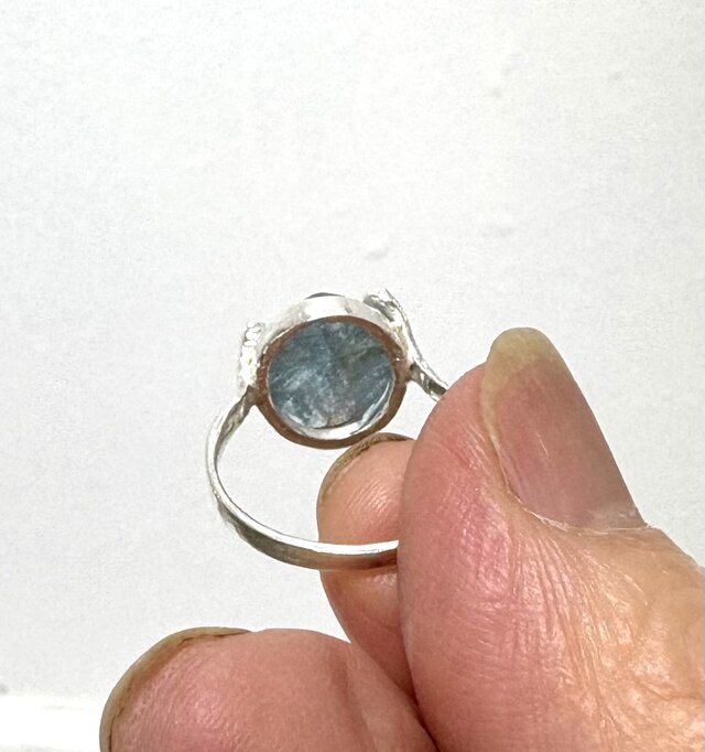 カービングアクアマリン シルバーリング | iichi 日々の暮らしを