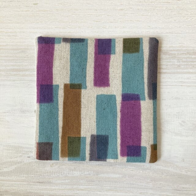 型染め コースター10センチ角「点線模様」