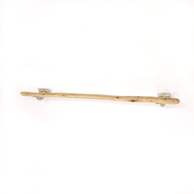 【温泉流木】木目が流れる細身流木のタオル掛け タオルラック 流木インテリア