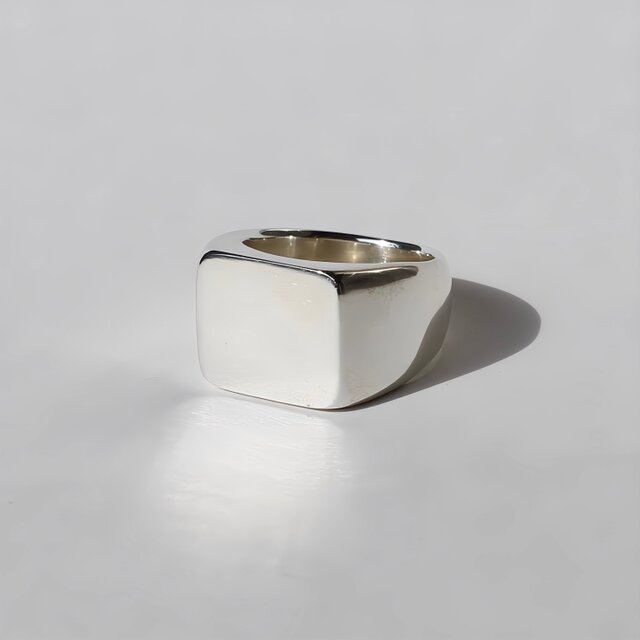 Square signet ring / SV925