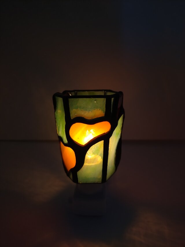 スパイラルハートのおやすみランプ（グリーン）