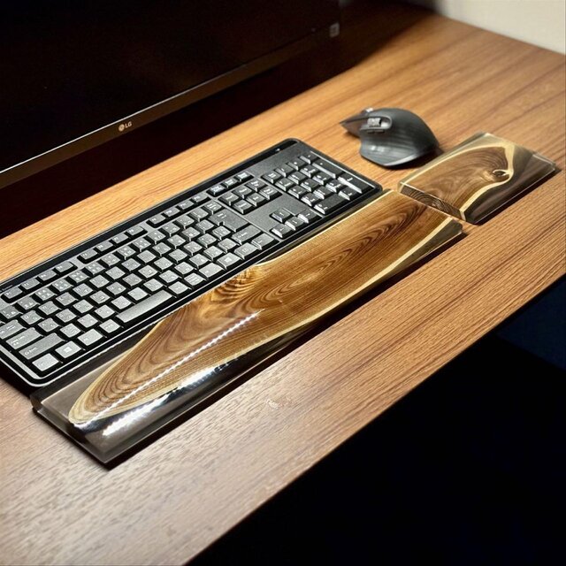 アームレスト パームレスト リストレスト 100％ キーボード マウス 木製 無垢 おしゃれ かわいい モダン 44cm
