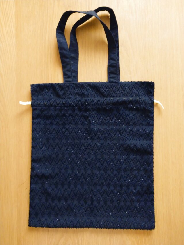 月夜の色彩、巾着バッグ