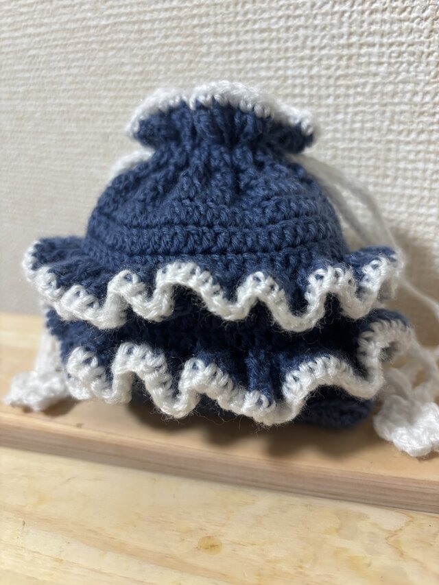 ナミネ様 リクエスト パネルポーチ フリル巾着 ナミネ様 リクエスト