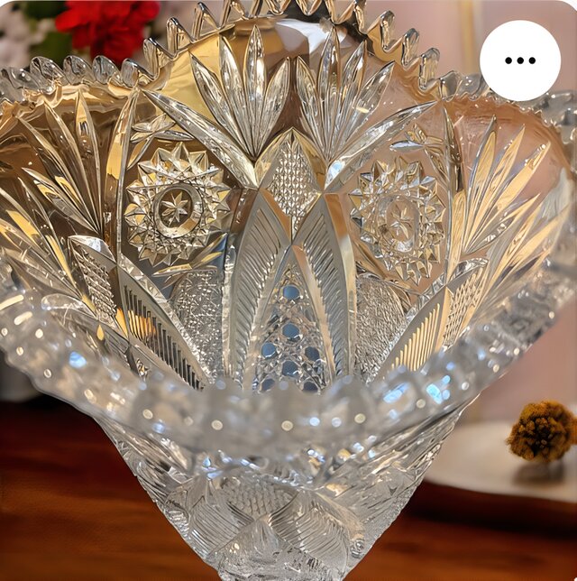 花瓶 フラワーベース 花器 ダイヤモンドカット調 クリスタルガラスの花瓶