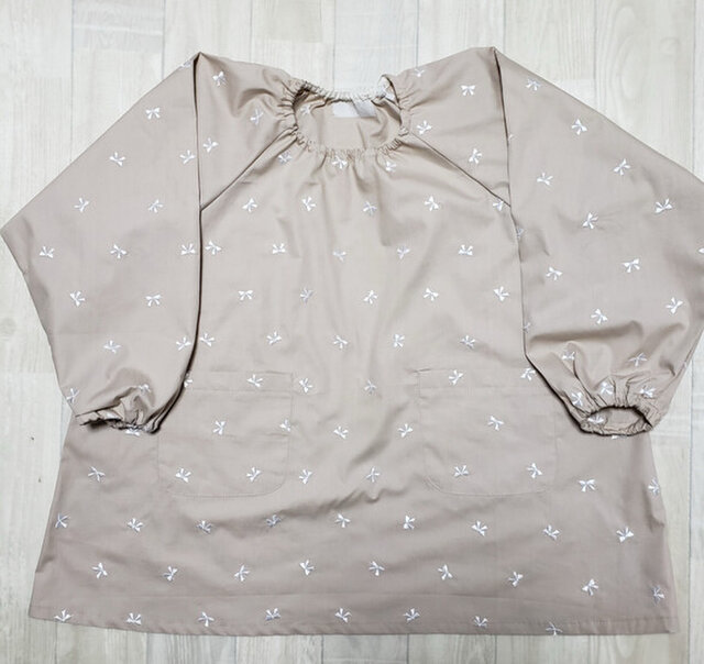 ハンドメイドスモック　size120 リボン　No.260 ハンドメイドスモック size120 リボン No.260 ハンドメイドスモック