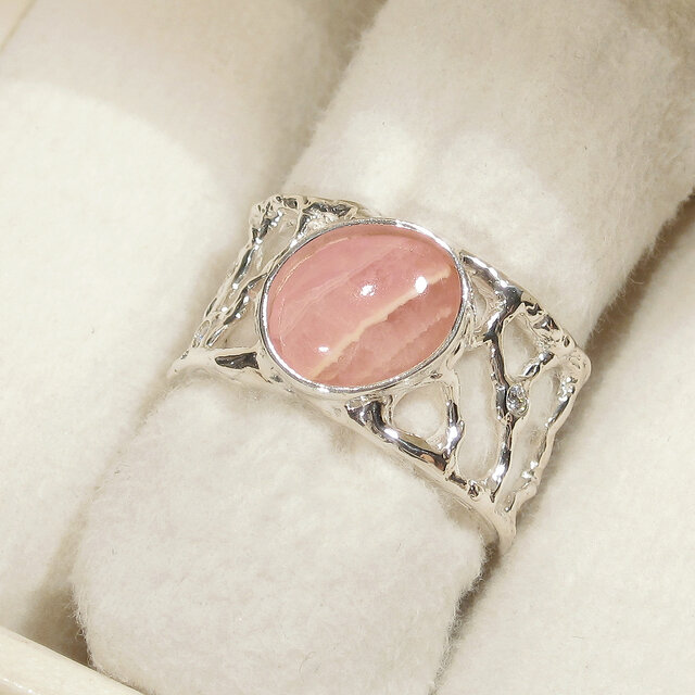 2.60ctインカローズとSV925の指輪（リングサイズ：10号、サイズ変更無料、ロジウム、18K張り、天然石）
