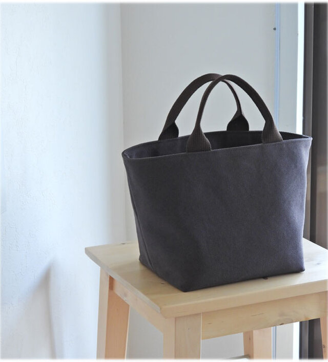 キャンバスミニトート　ダークチョコ（ 限定生地 ）