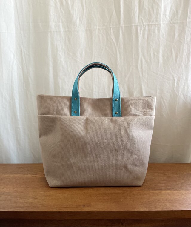 トートバッグM深型✴︎マッシュルーム✴︎A4収納✴︎倉敷帆布