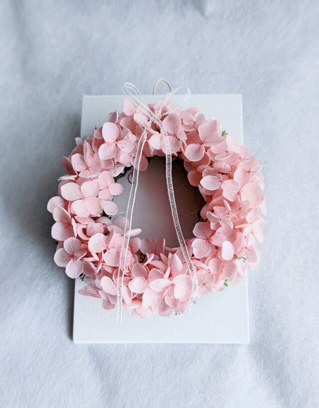 mini canvas wreath （pink）