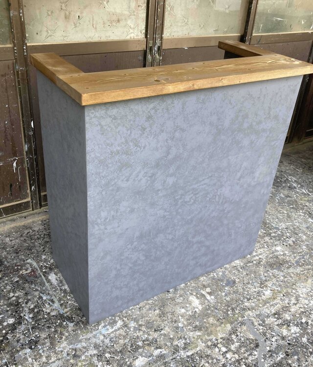 受注製作】グレーストーン柄☆石目☆モルタル☆受付カウンターテーブル