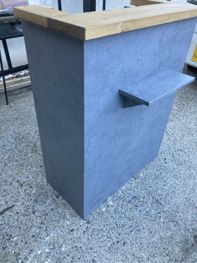 【受注製作】カバン置き★グレーストーン柄☆★モルタル★受付カウンターレジカウンター【900】★店舗☆ネイル　美容室