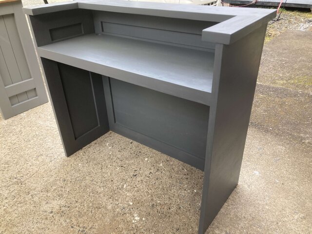 ☆【受注製作☆グレー柄カウンターテーブル【1200】☆店舗☆ネイル