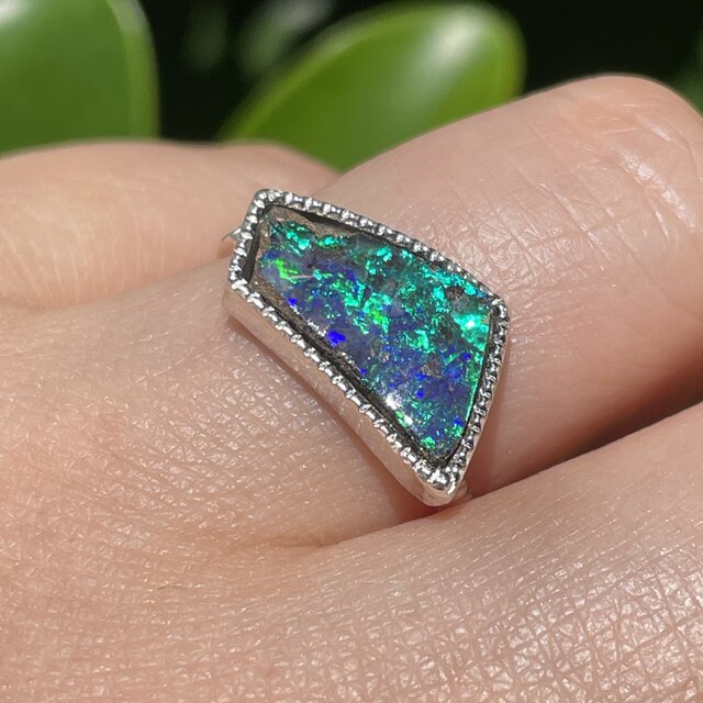 ボルダーオパール 2.241ct 変形4角形 シルバーSV925リング | iichi