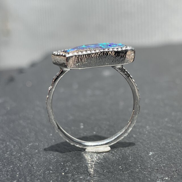 ボルダーオパール 2.241ct 変形4角形 シルバーSV925リング | iichi