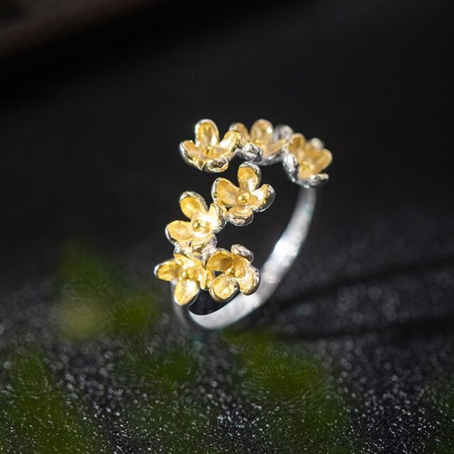 木犀のリング - 金木犀と銀木犀の2種類をご用意！ R367 | iichi