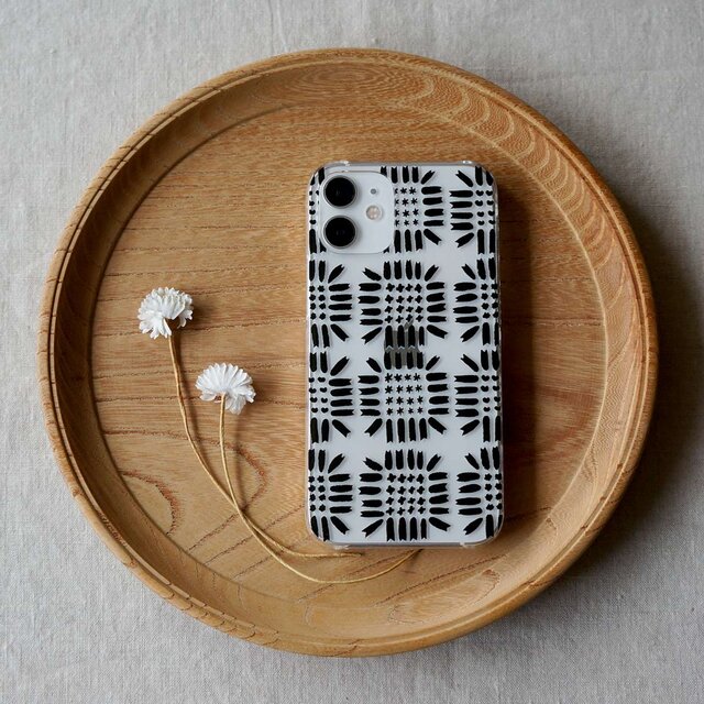 「 sunflower（ black ）」＜クリアケース＞【 表面のみ印刷 】