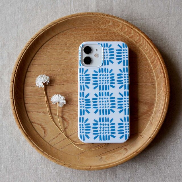 「 sunflower（ blue ）」＜ホワイトケース＞【 表面のみ印刷 】