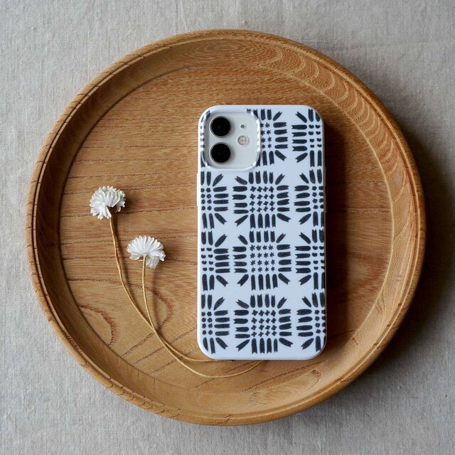 「 sunflower（ chacoal ）」＜ホワイトケース＞【 表面のみ印刷 】