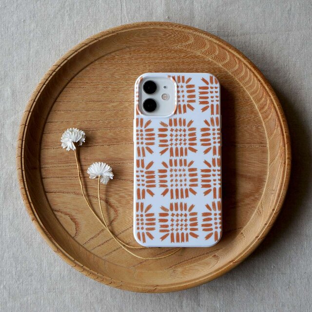 「 sunflower（ brown ）」＜ホワイトケース＞【 表面のみ印刷 】