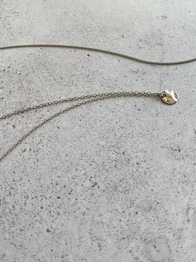 Simple Coin Metal Necklaces ミニマリストレイヤーネックレス　40ｃｍ前後セット